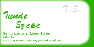 tunde szepe business card